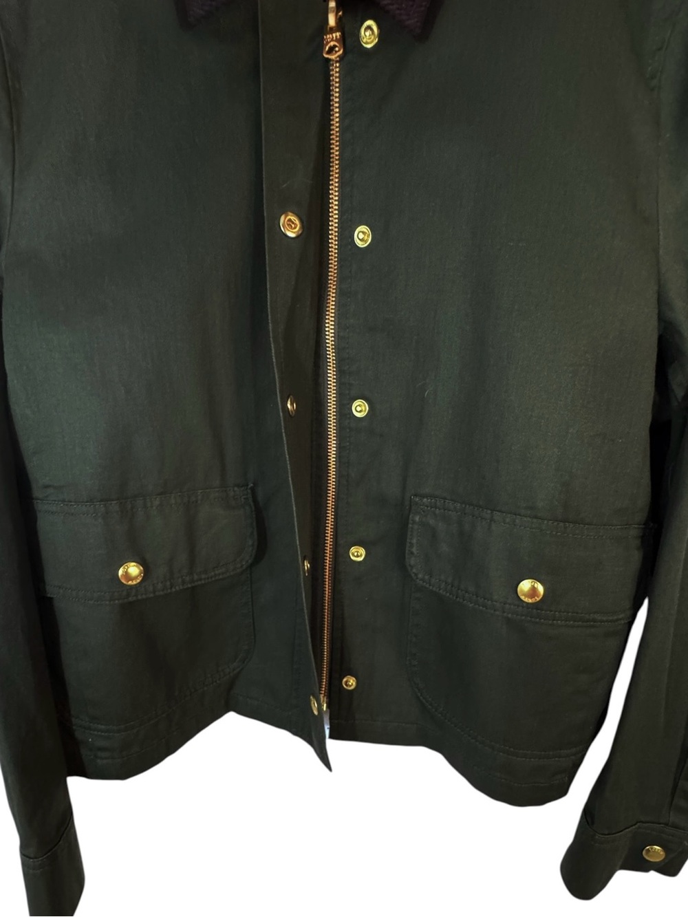 J. Crew Factory Classic Field Jacket in Olive and Brown Large NWT - Picture 7 of 12